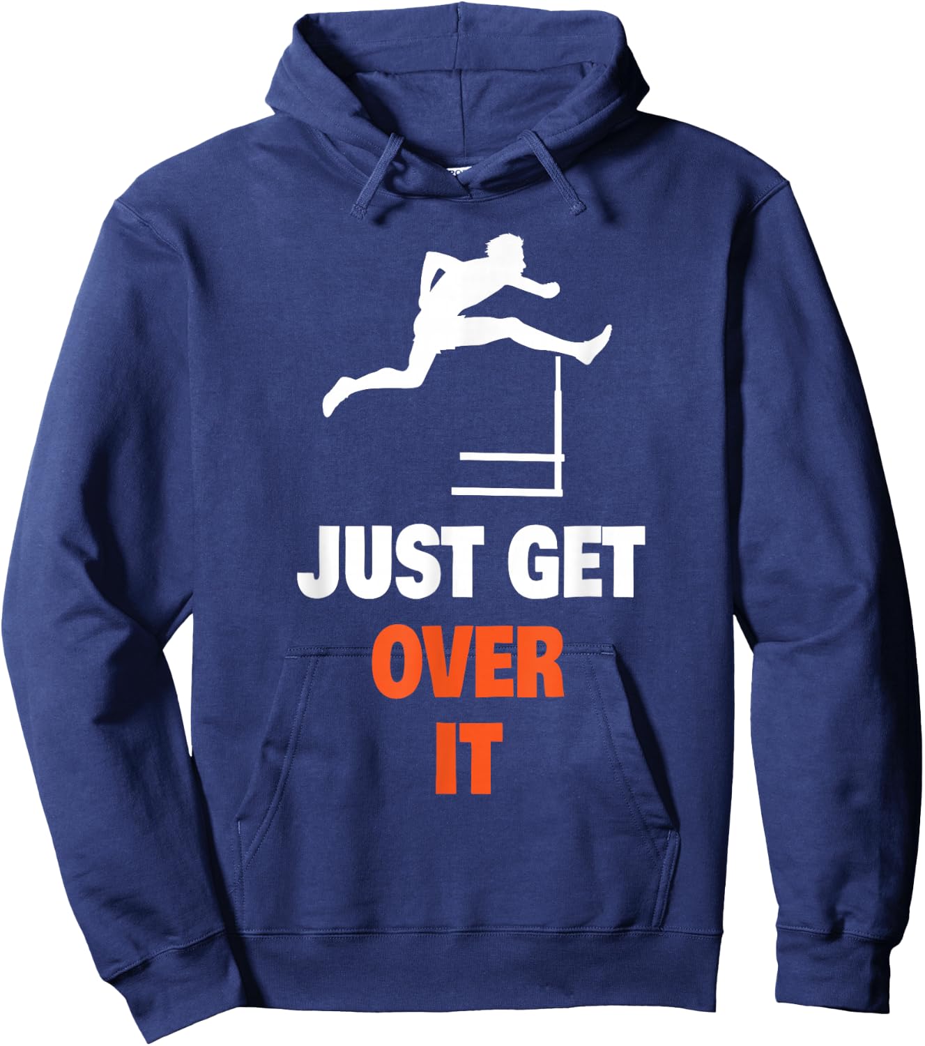 Track And Field Shirt - Funny Jumping Hurdles - -Adults and Kids - Black - Small - Short Sleeve Hoodie - Hoodie | Navy