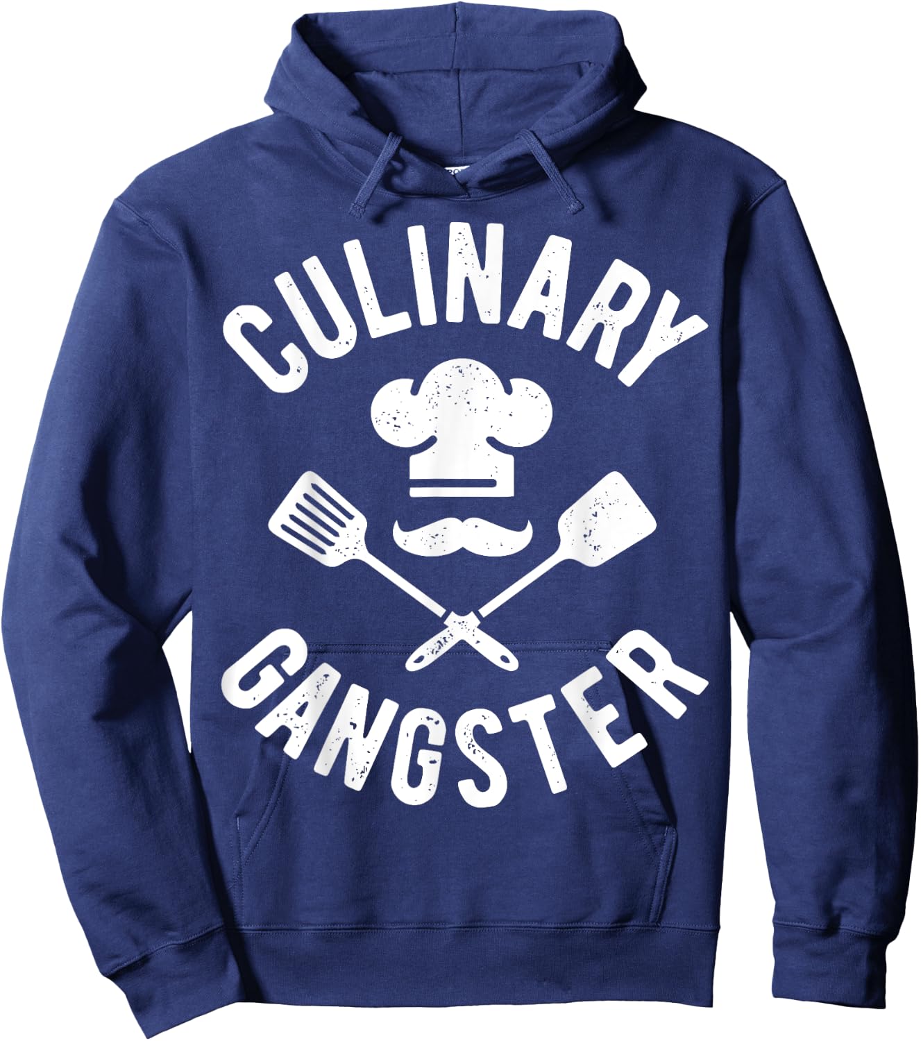 Chef Culinary Gangster Men Women Cook Cooking Hat Vintage Hoodie - Hoodie | Navy
