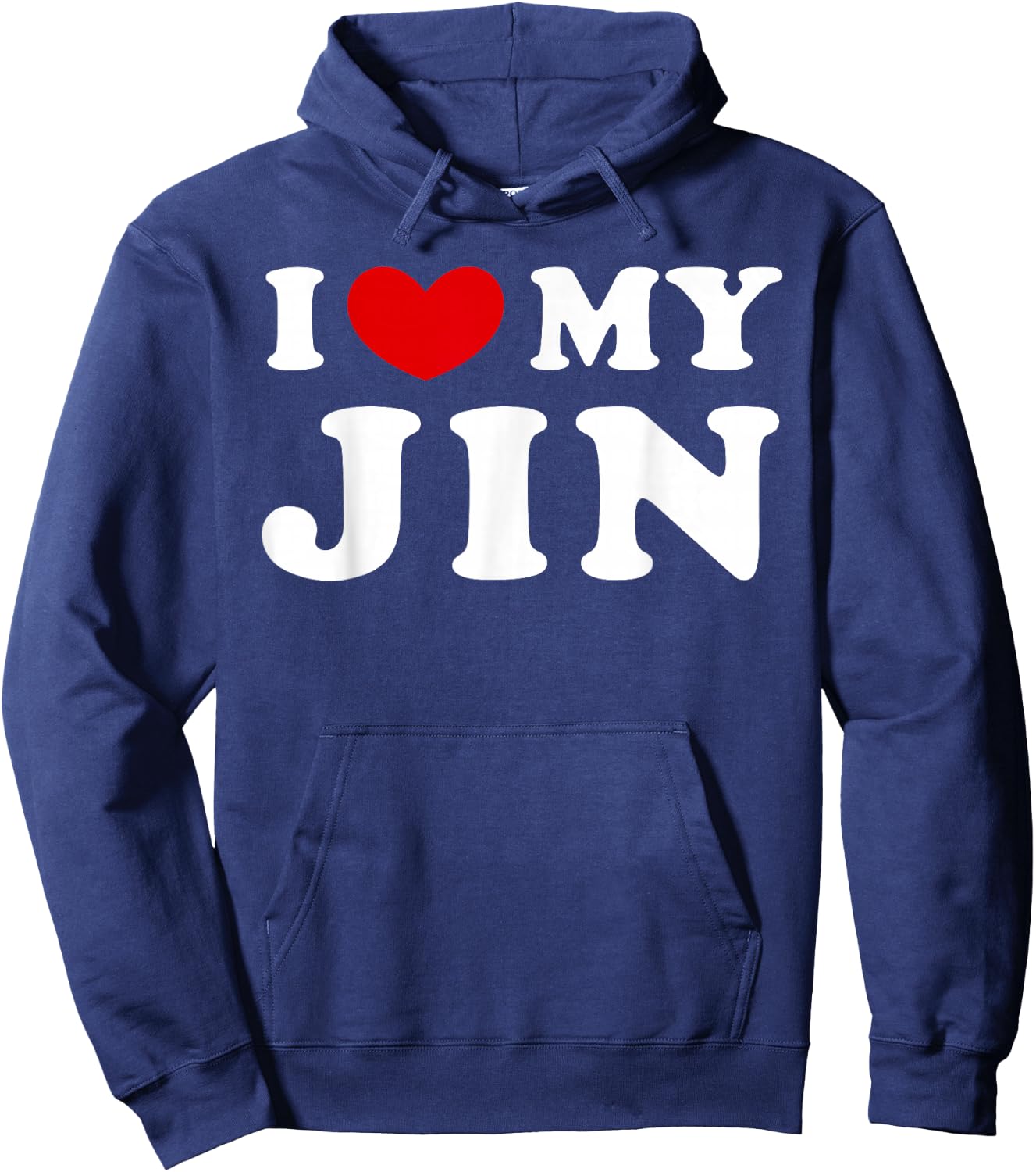 I Love My Jin, I Heart My Jin Hoodie - Hoodie | Navy