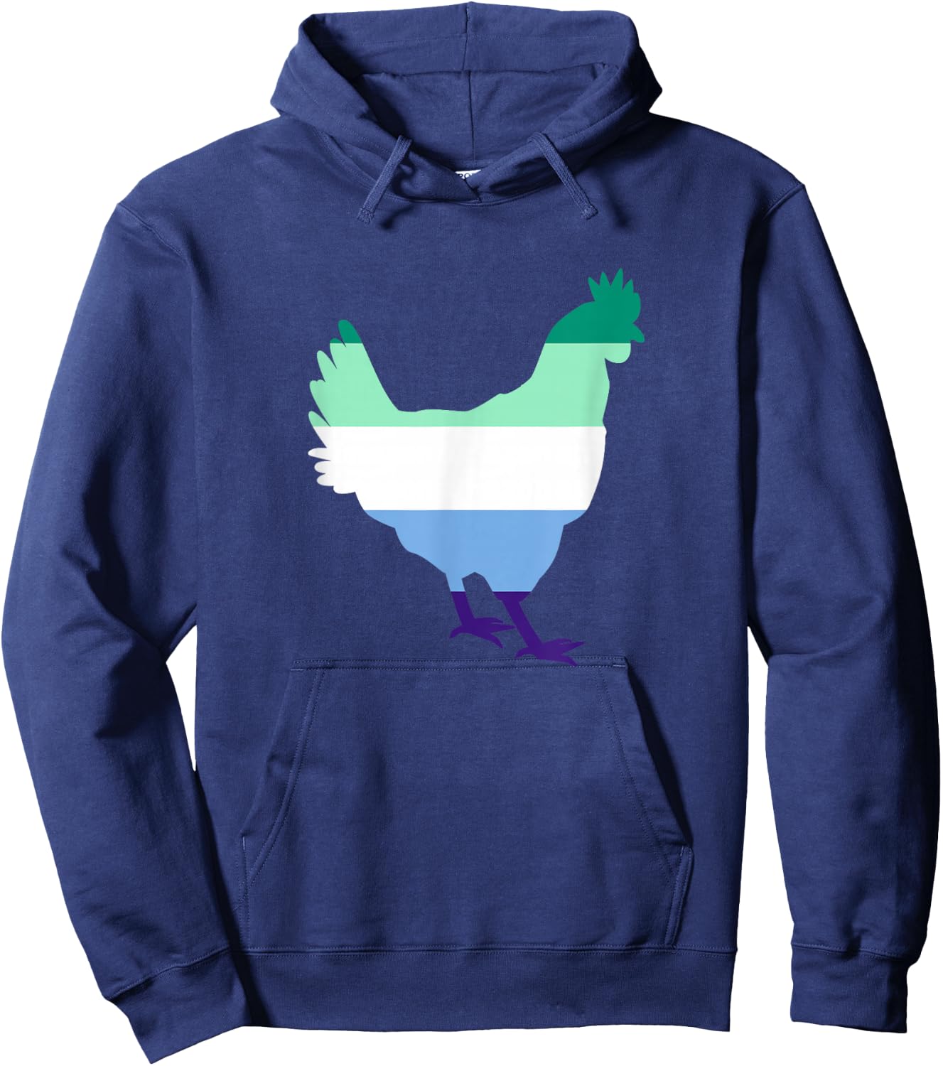 MLM Flag Chicken Lover Gay Vincian MLM Pride Hoodie - Hoodie | Navy