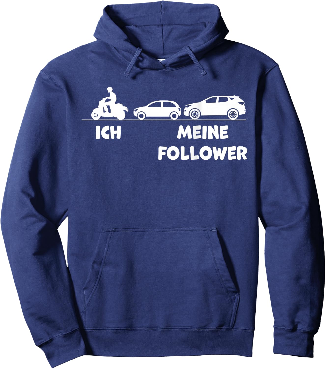 Ich und Meine Follower Funny Moped Scooter , black, s Hoodie - Hoodie | Navy