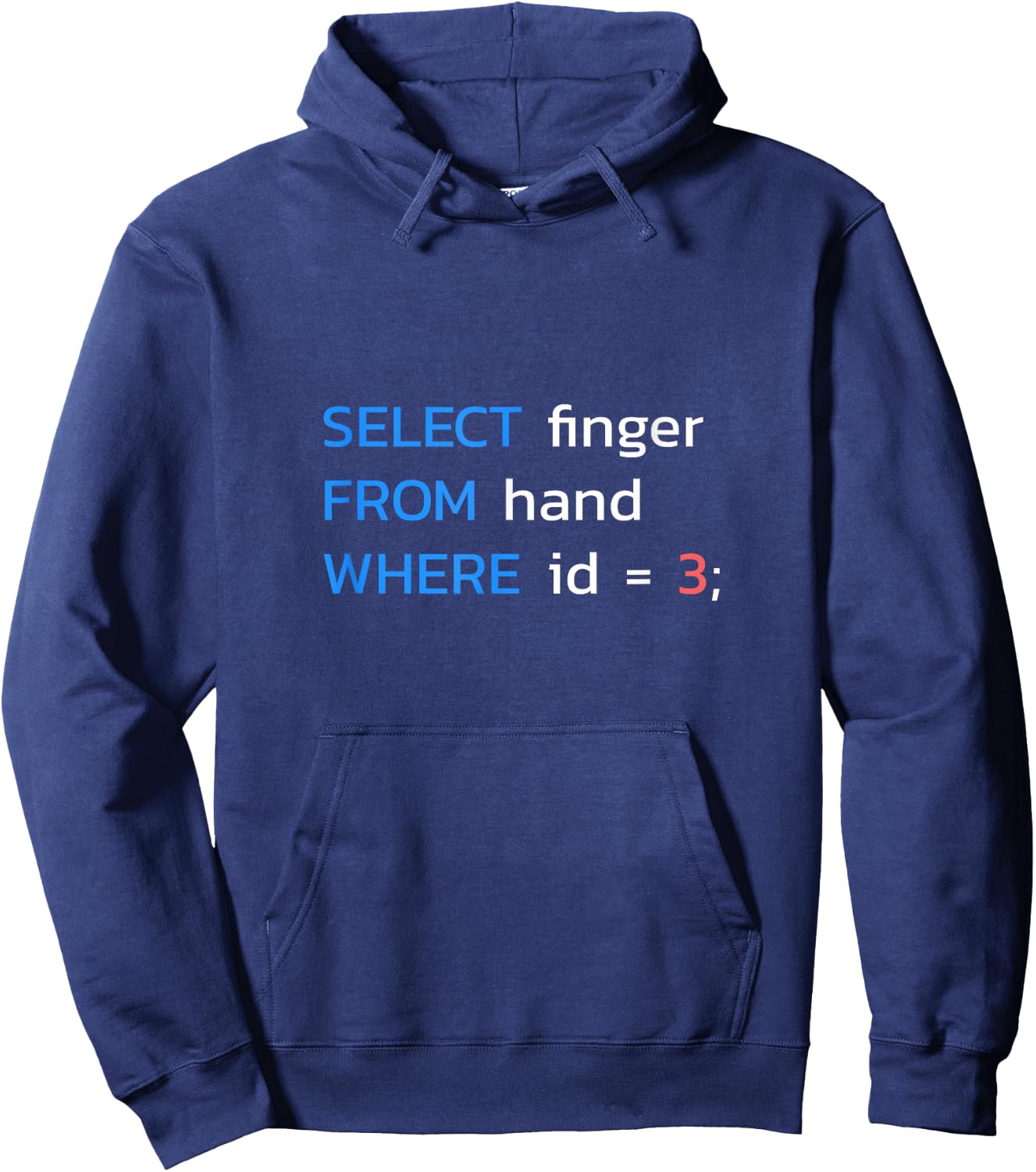 SELECT finger FROM hand WHERE id = 3 SQL Developer Hoodie - Hoodie | Navy