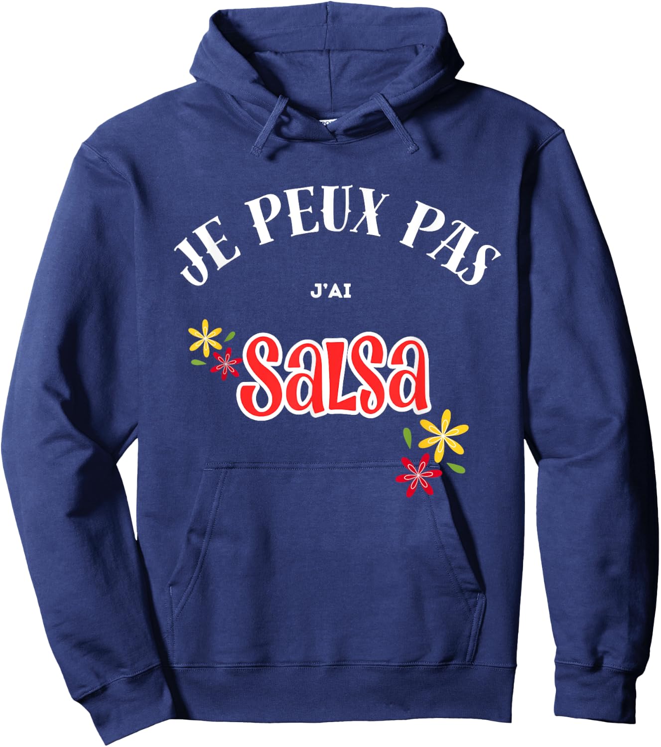 I can't, I salsa , Black, S Hoodie - Hoodie | Navy