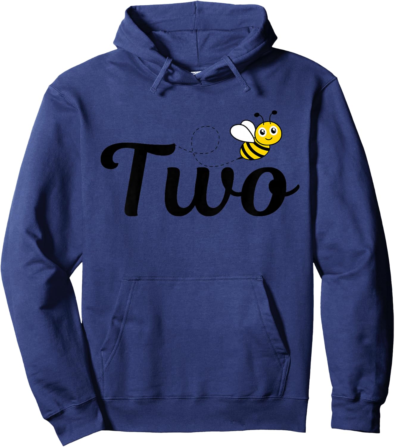 Kids Bee Two 2 Year Old Girl Bee Themed 2nd Birthday Kids Bee-day Hoodie - Hoodie | Navy