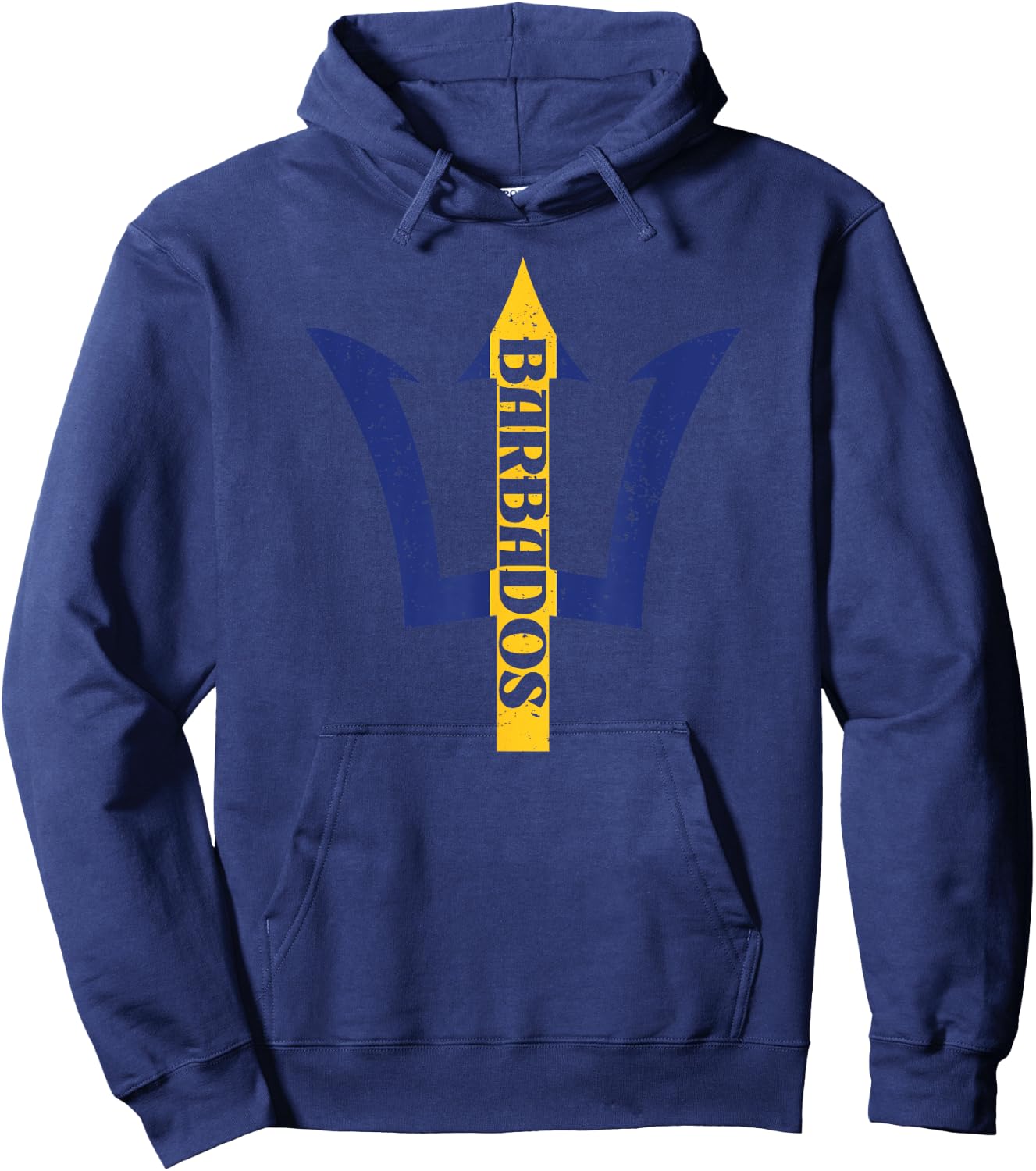 Barbados Trident Flag Hoodie - Hoodie | Navy