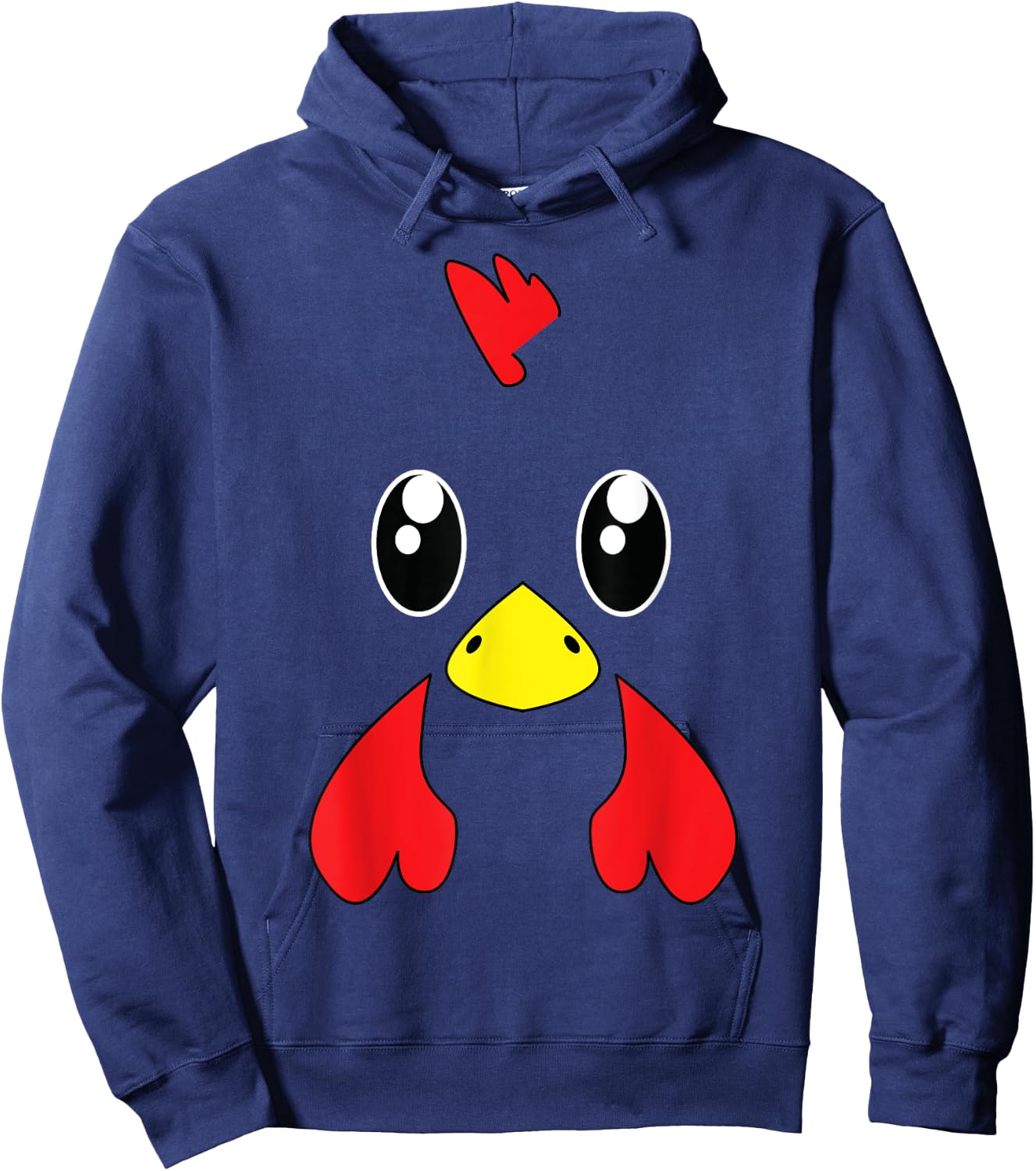 Chicken Costume Halloween Chicken Face Rooster Funny Hoodie - Hoodie | Navy