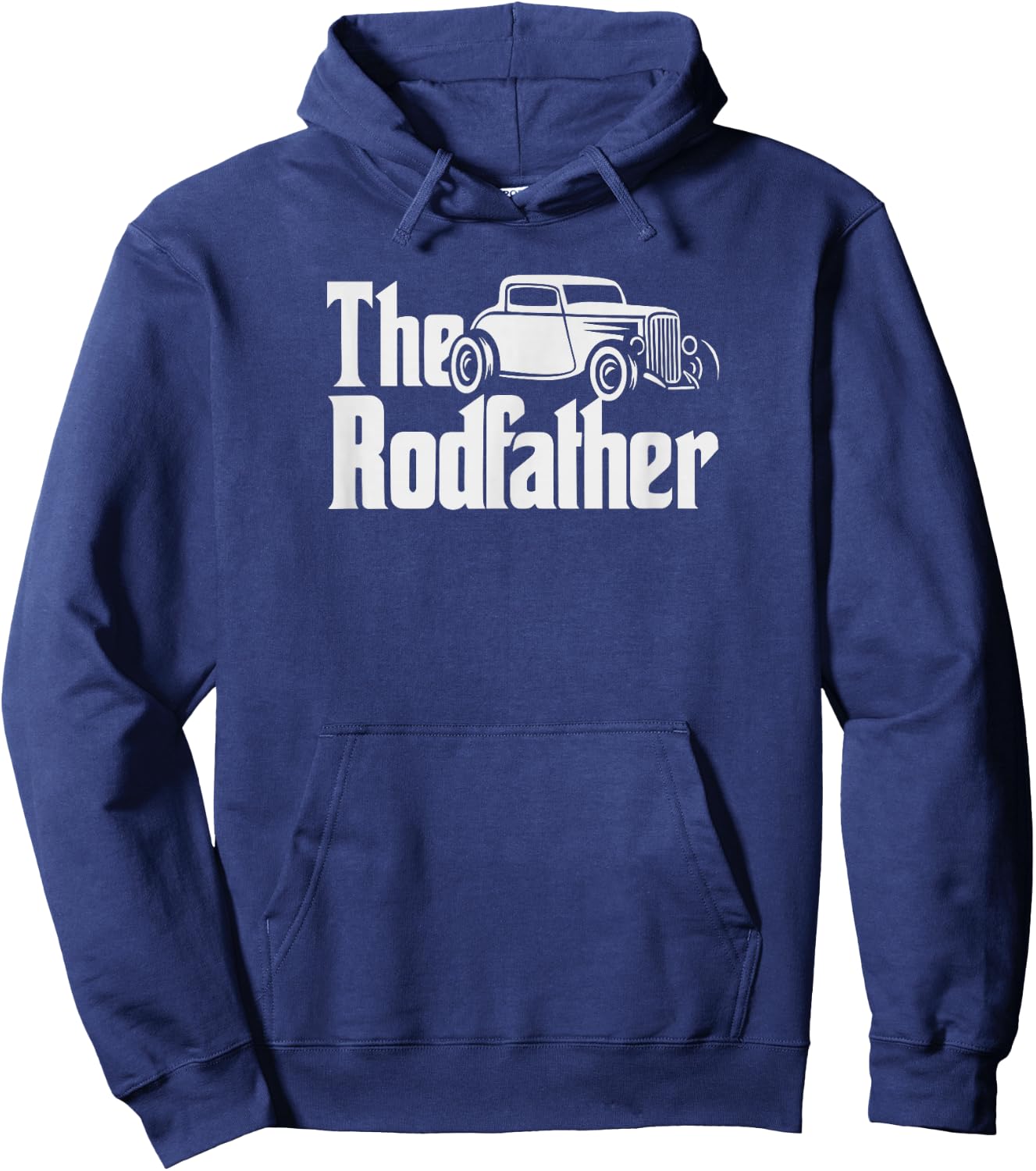 Hot Rod Dad, The Rodfather, Funny Dad Grandpa Hot Rod Hoodie - Hoodie | Navy