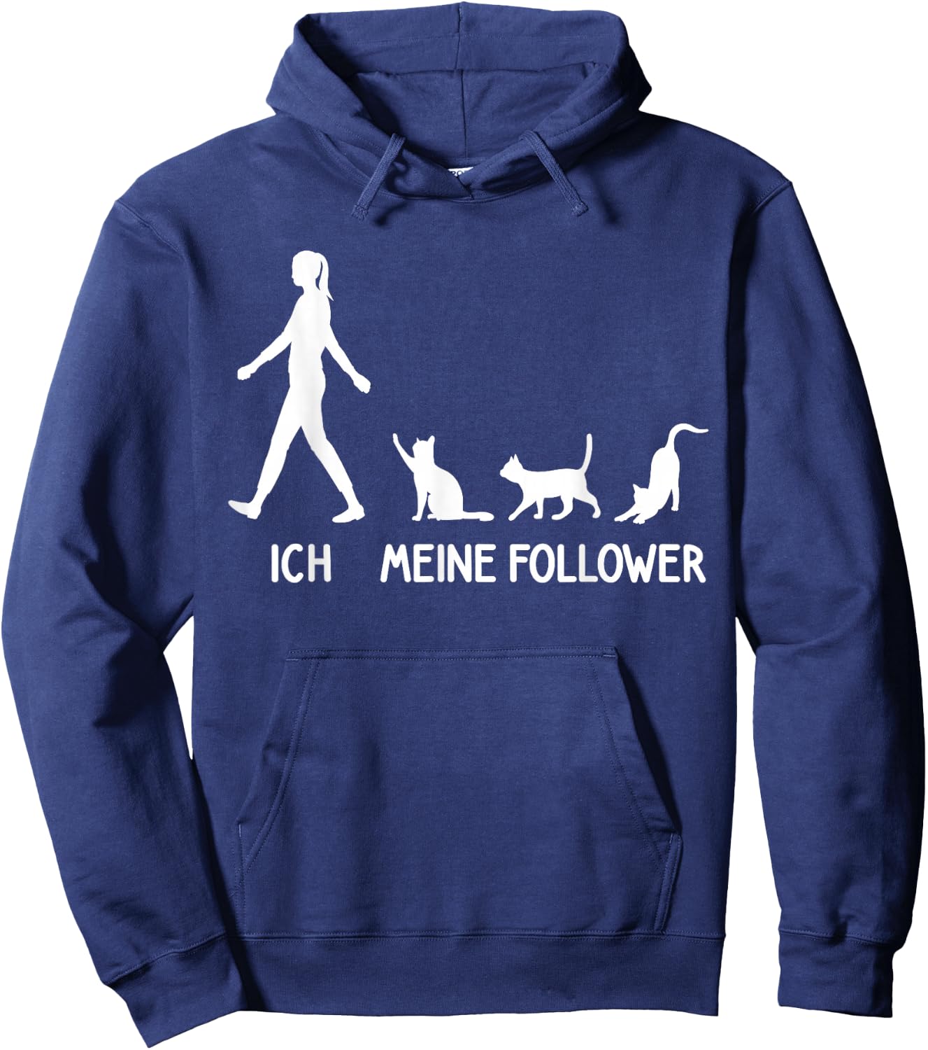 Lustiges Ich Meine Follower Katzen Spruch Kitten Idee Katze Hoodie - Hoodie | Navy