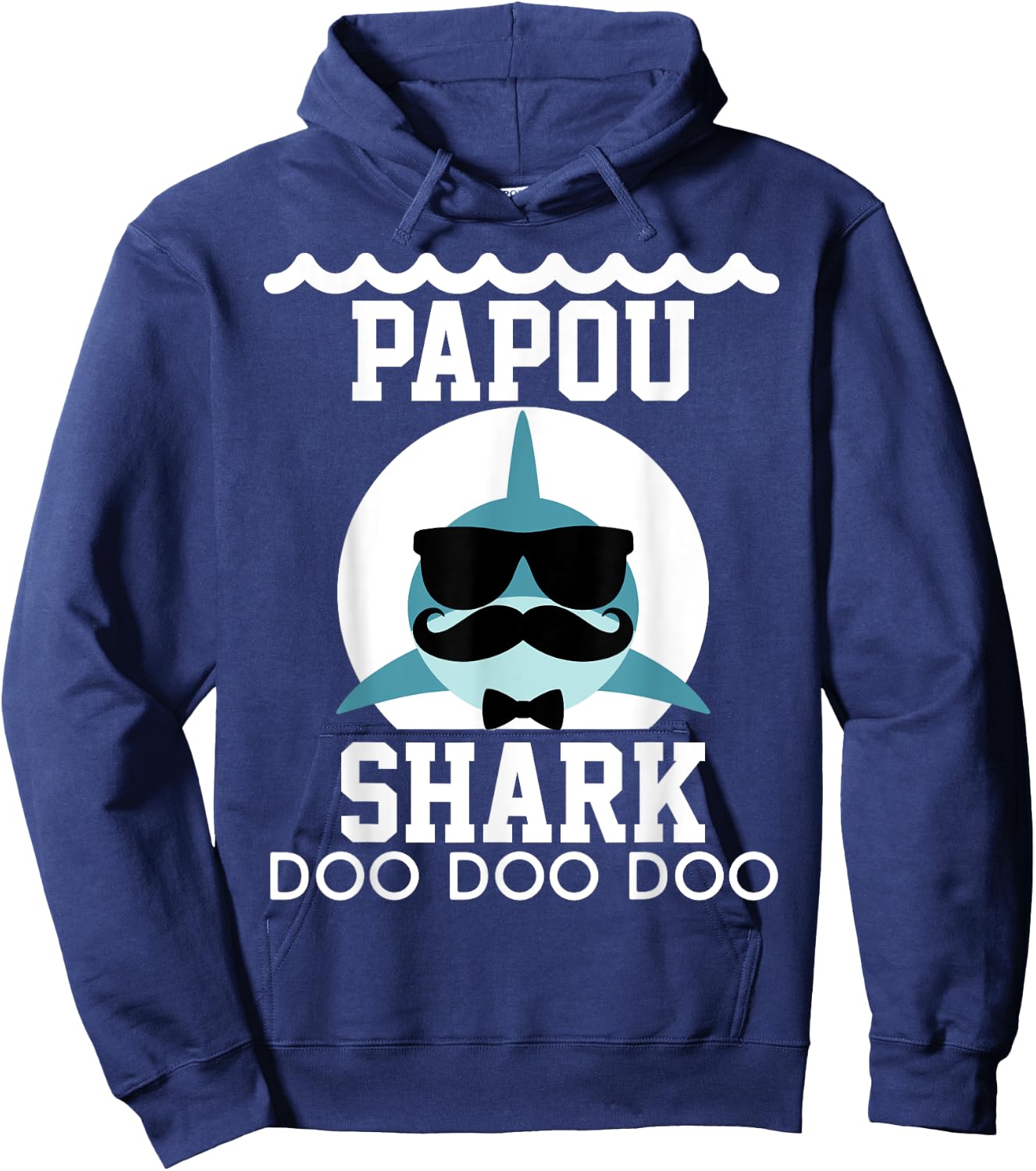 Papou Shark shirt Matching Family Shirts Shark Hoodie - Hoodie | Navy