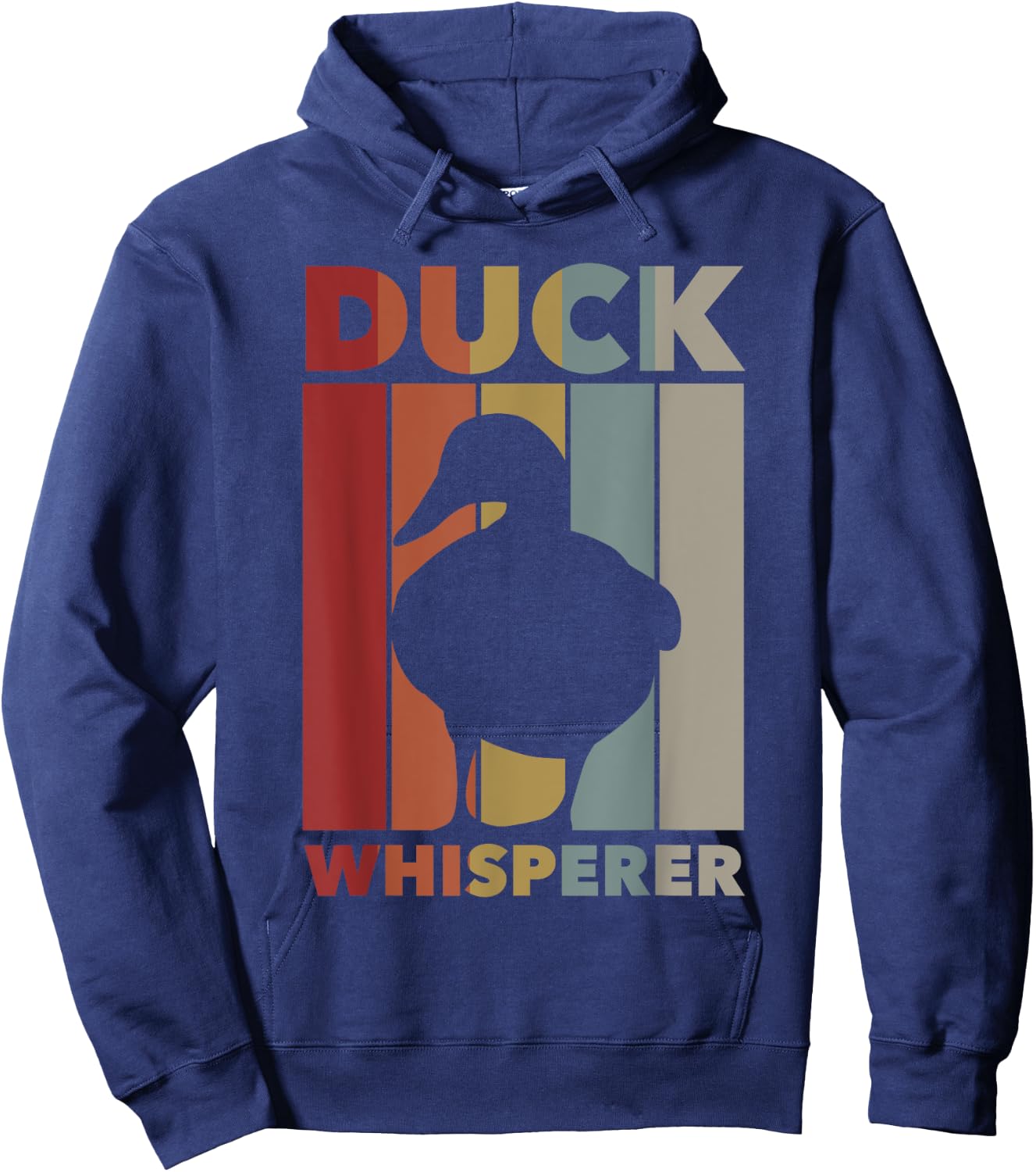 Retro Duck Water Bird - Vintage Duck Whisperer Hoodie - Hoodie | Navy