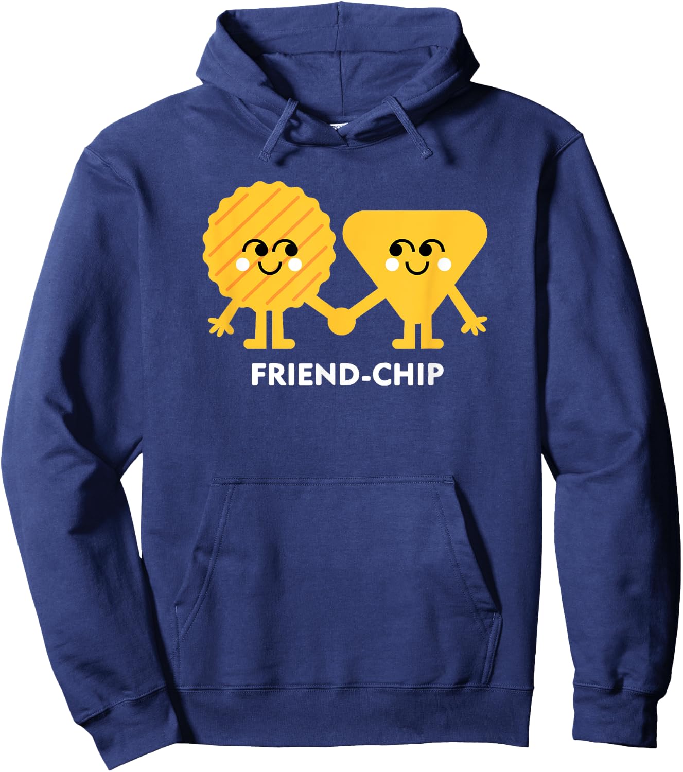 Friend-Chip Chips Lustiges Essen Freundschaft Wortspiel Hoodie - Hoodie | Navy