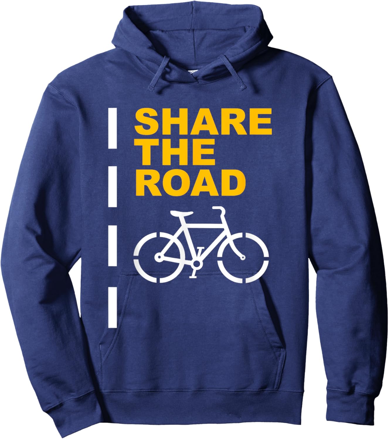 Share The Road T Shirt - Cycling Shirts Hoodie - Hoodie | Navy