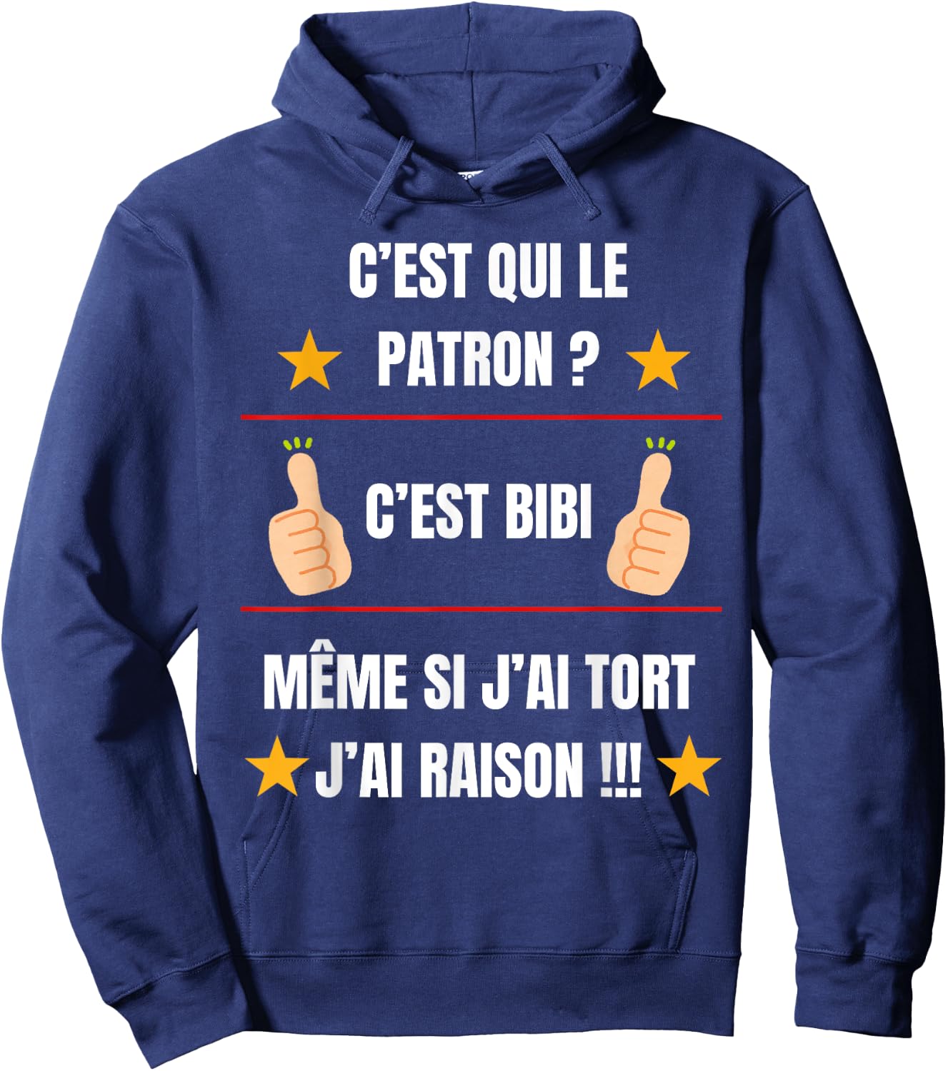 c'est qui le patron , Black, S Hoodie - Hoodie | Navy