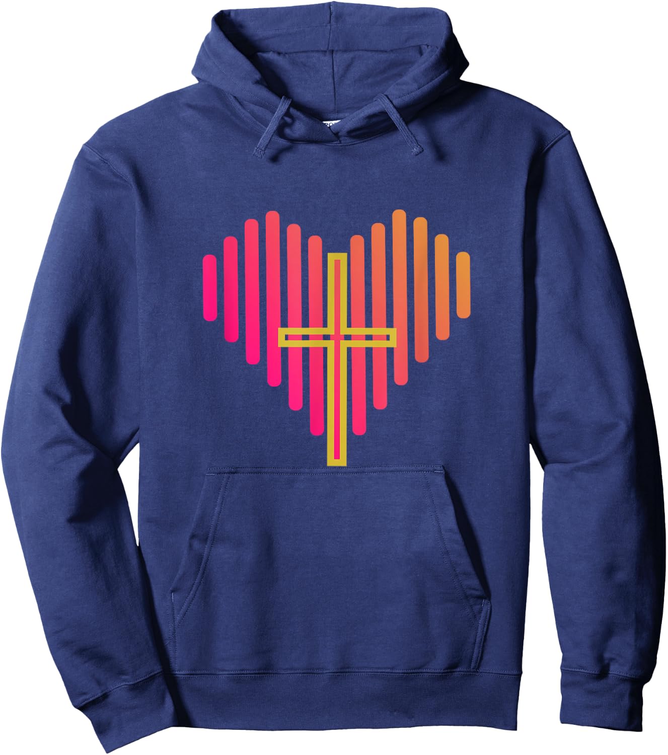 Cross in heart, I have Jesus in my heart Hoodie - Hoodie | Navy