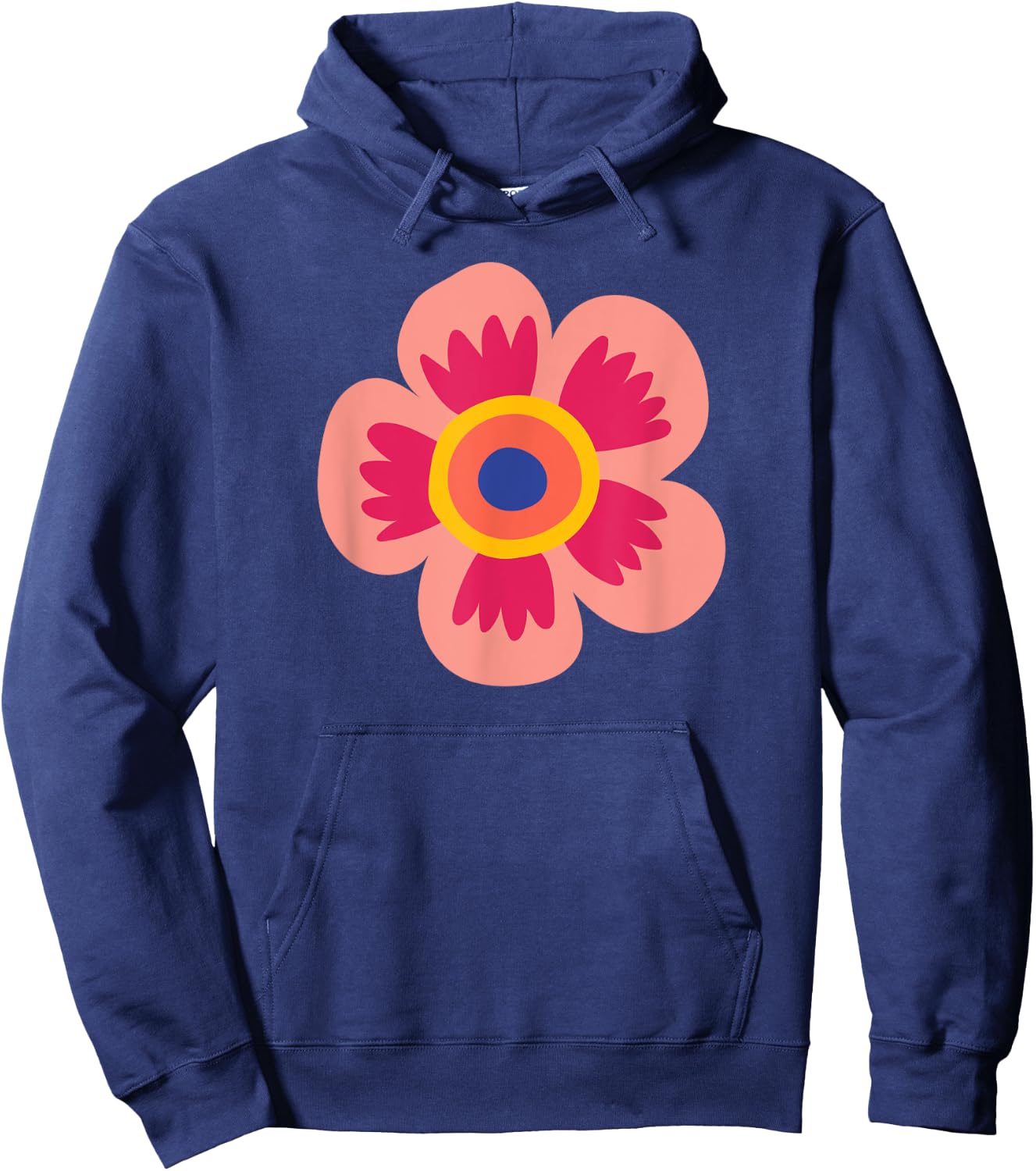 Rote Comic Blume Kunst Grafik für Herren Damen Kinder Hoodie - Hoodie | Navy