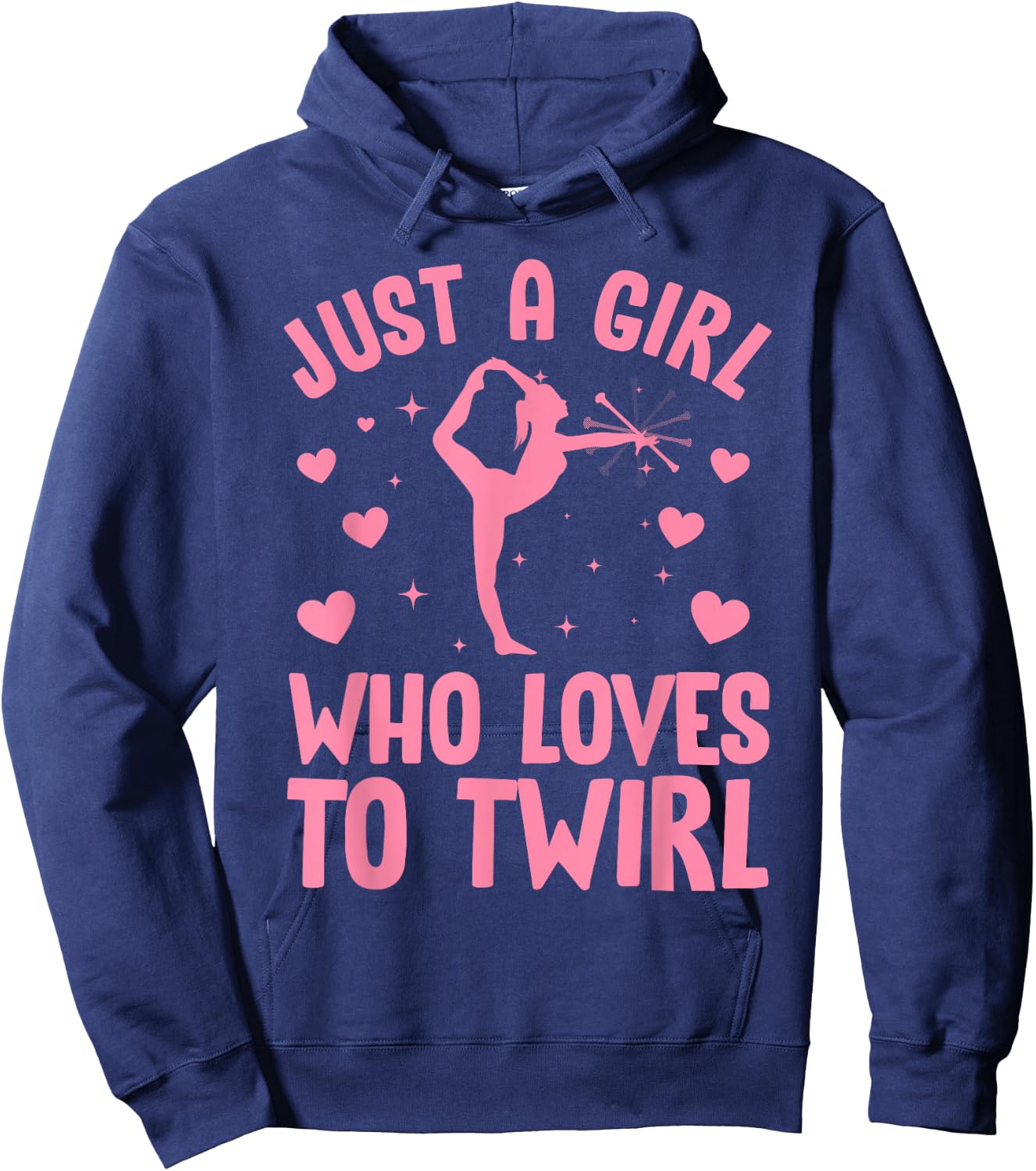 Best Baton Twirling Art Girls Twirler Majorette Hoodie - Hoodie | Navy