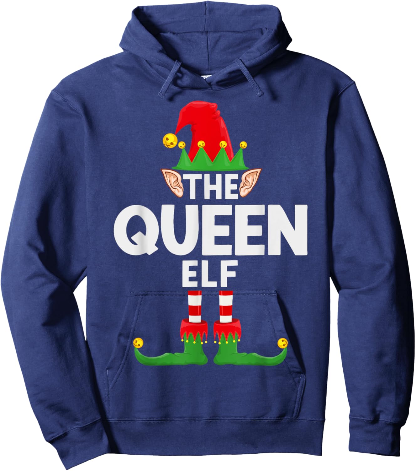 The Queen Elf Family Christmas Pajama Party Hoodie - Hoodie | Navy