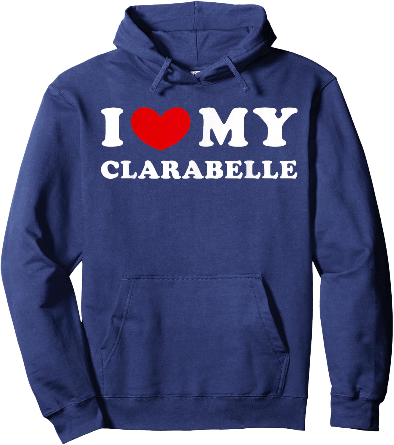 I Love My Clarabelle, I Heart My Clarabelle Hoodie - Hoodie | Navy