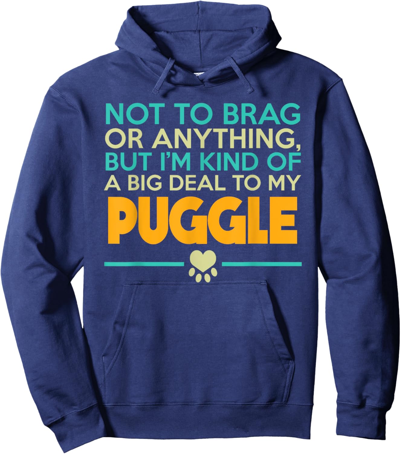 Puggle Dog , Funny Puggle Hoodie - Hoodie | Navy
