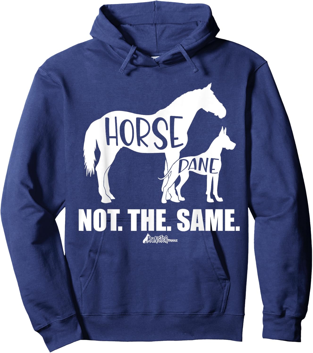 Cute Great Dane Top, Funny Dog Mom Horse Dane Not The Same Hoodie - Hoodie | Navy
