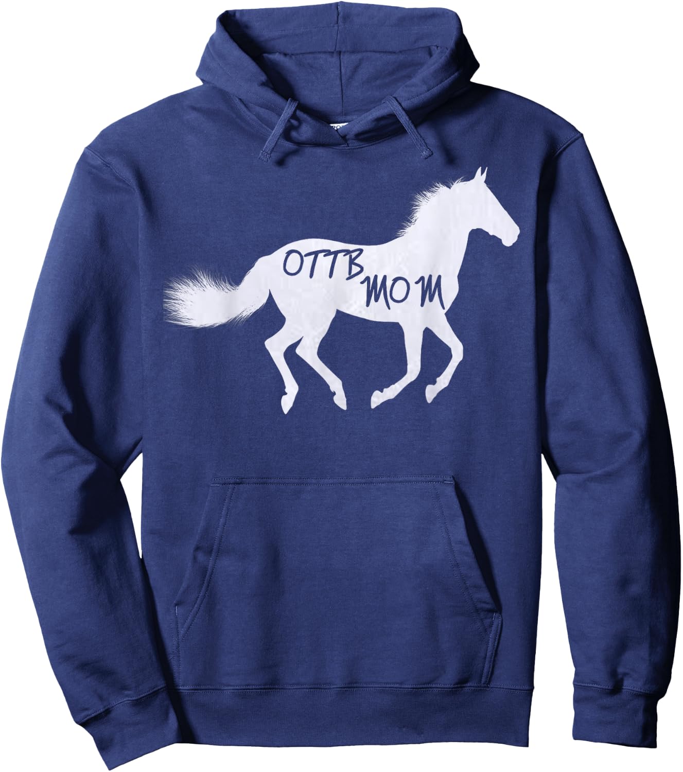 Thoroughbred Horse Shirt OTTB Mom Equestrian Riding Gift Hoodie - Hoodie | Navy
