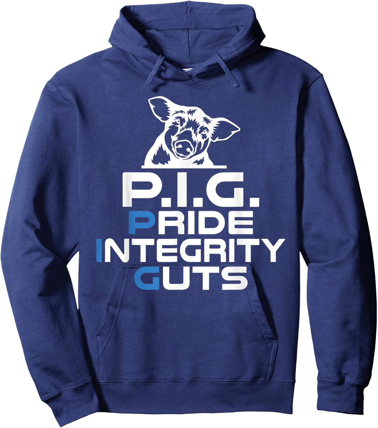 PIG Pride Integrity Guts Police Hoodie - Hoodie | Navy