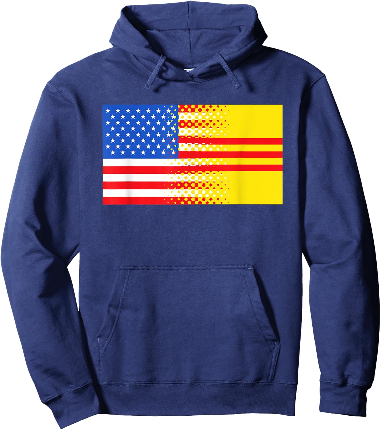 Vietnamese American South Vietnam Flag Gift Hoodie - Hoodie | Navy
