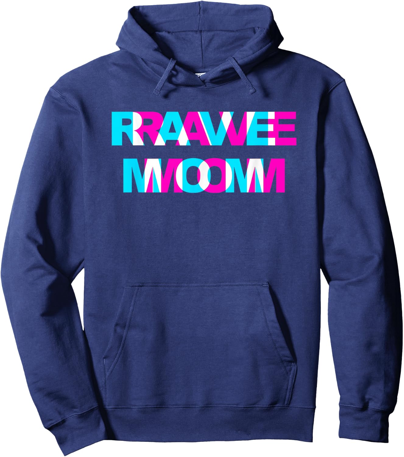 Rave Mom EDM Music Festival Mother Optical Illusion Trippy Hoodie - Hoodie | Navy