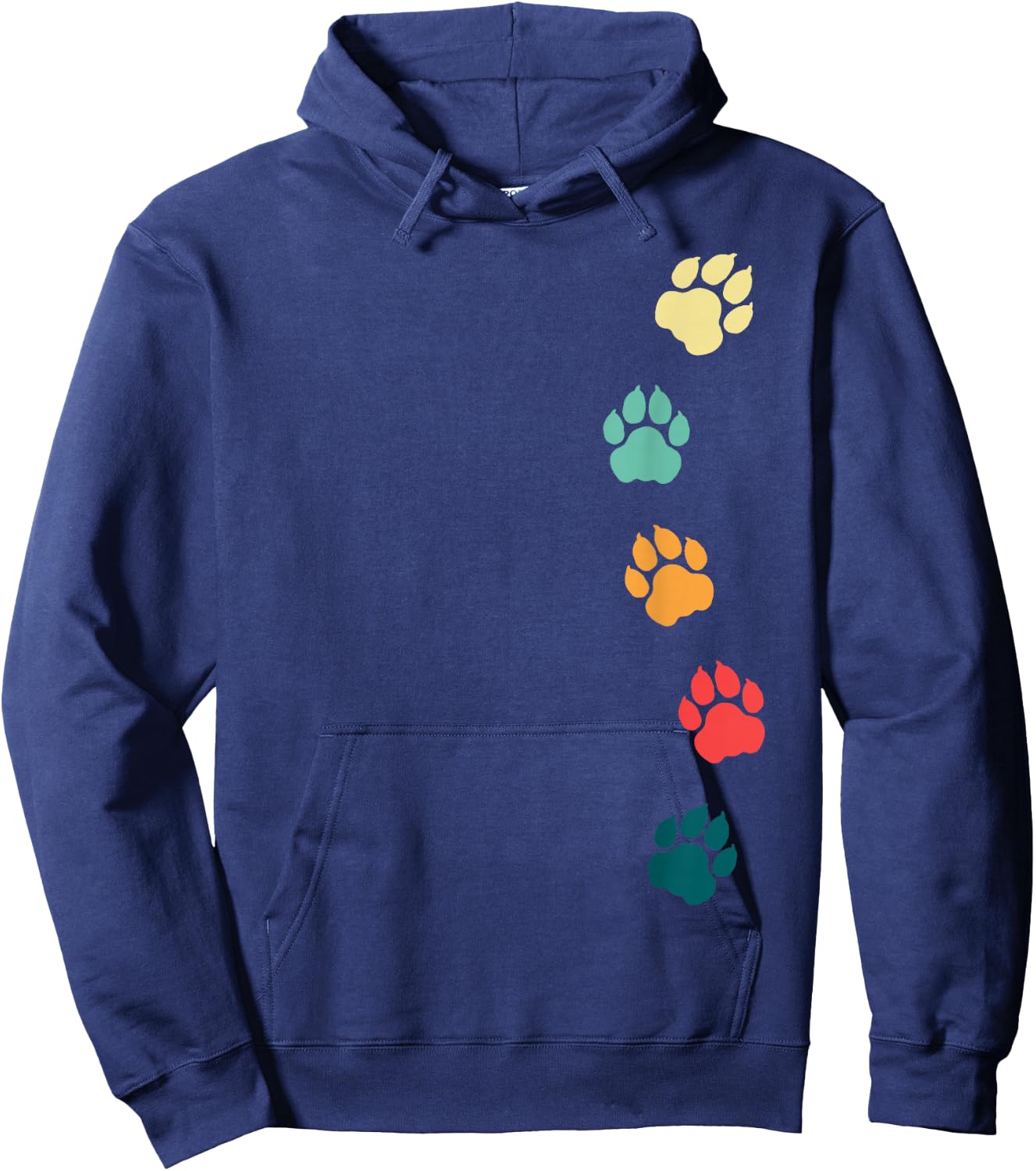 Lion Paw Print Cheetah Footprint Tiger Print Paw Leopard Hoodie - Hoodie | Navy