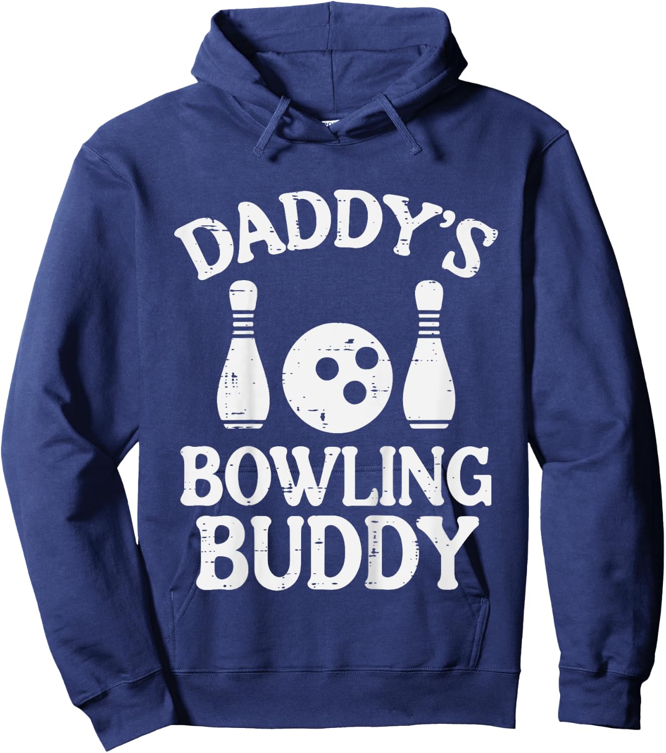 Daddys Bowling Buddy Cute Bowler Boys Girls Kids Toddler Hoodie - Hoodie | Navy