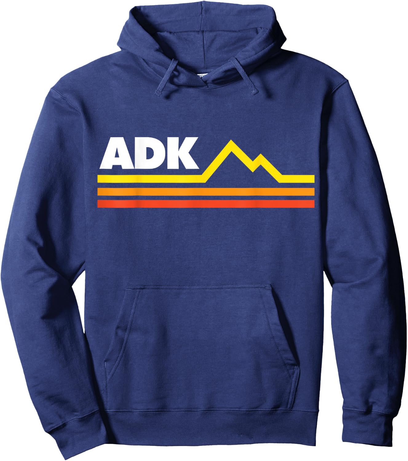 ADK Adirondack Mountains Retro Hoodie - Hoodie | Navy