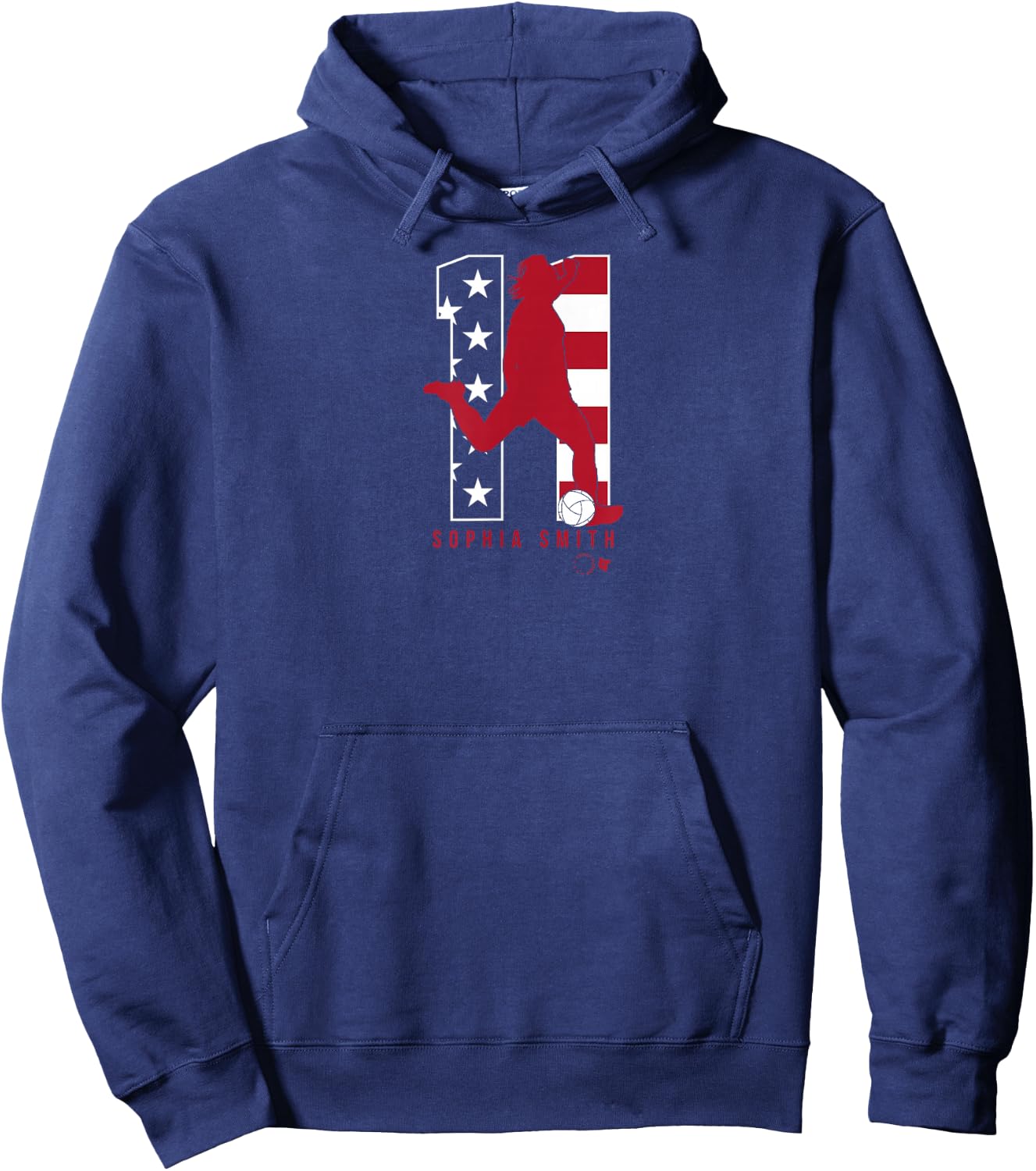 Sophia Smith 11: USWNT Players Association - USA Soccer Hoodie - Hoodie | Navy