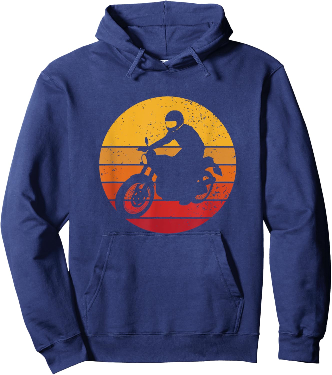 Vintage Motorcycle Hoodie - Hoodie | Navy