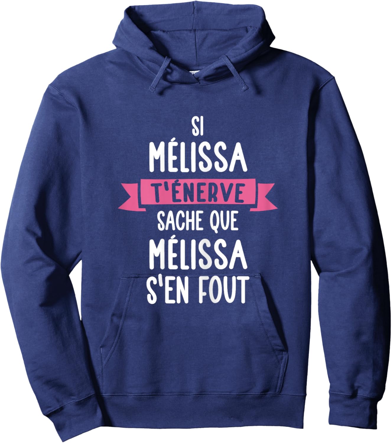 Gift Woman Humour Personalised Name Melissa , Black, Female X-Small Hoodie - Hoodie | Navy