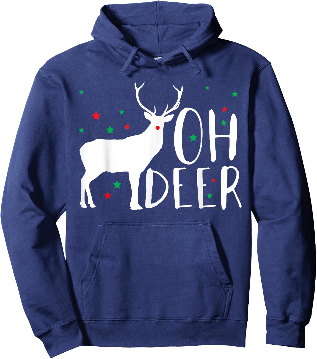 Oh Deer Hunter Hunting Antler Christmas Gift Present Hoodie - Hoodie | Navy