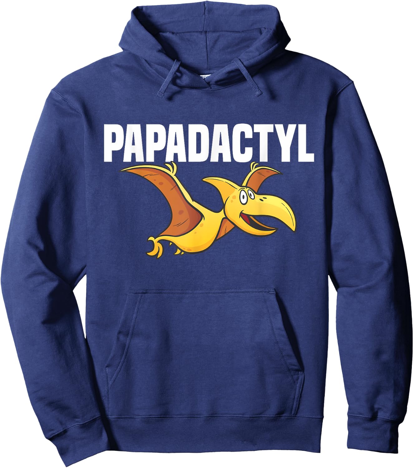 Papadactyl Dad Bird Dinosaur Lover Fathers Day Pterodactyl Hoodie - Hoodie | Navy