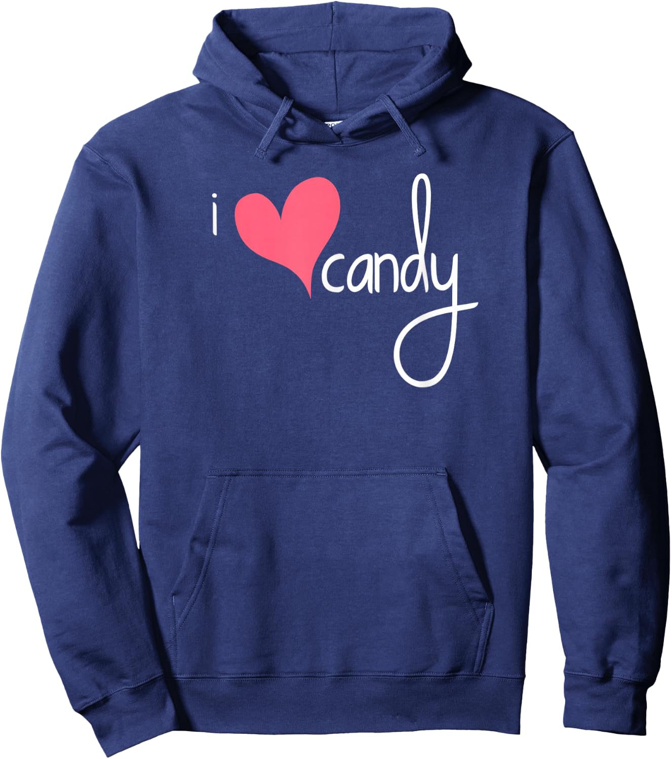 Candy Shirt, I Love Candy Heart Pink Hoodie - Hoodie | Navy