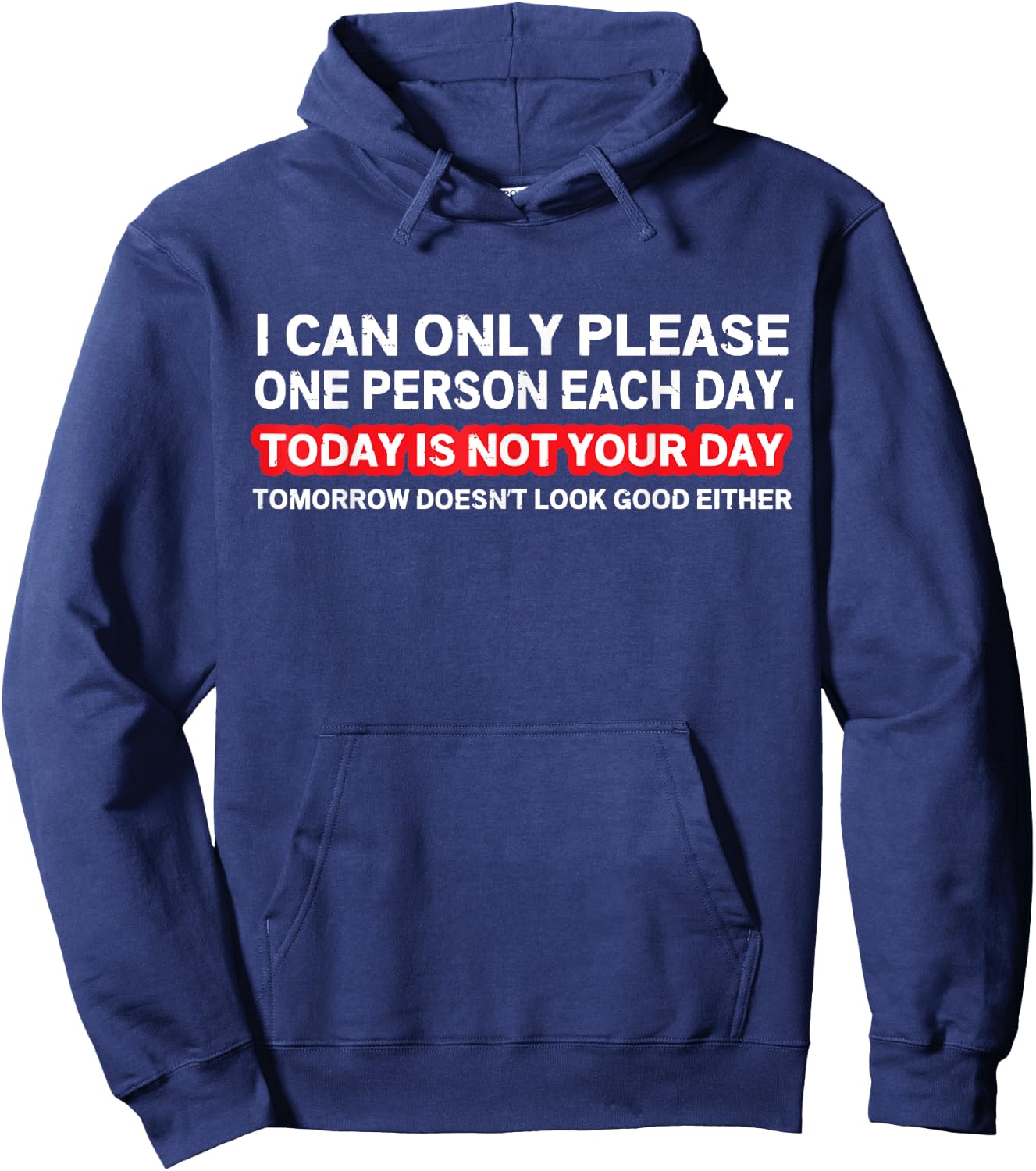 Sarcastic Saying - I Can Only Please One Person Per Day Hoodie - Hoodie | Navy