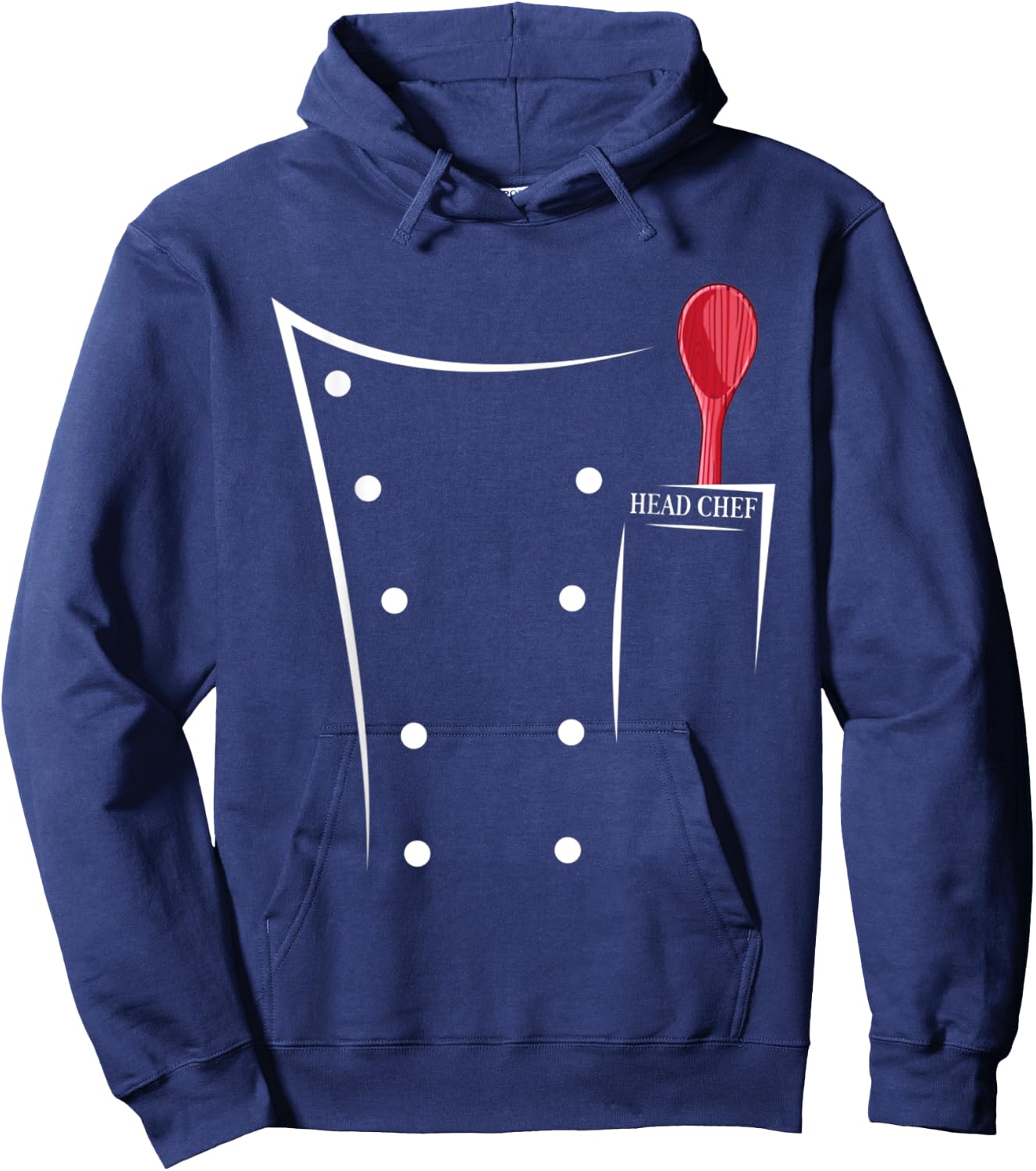 Funny Chef Chef's Jacket Chef BBQ Chef , black Hoodie - Hoodie | Navy