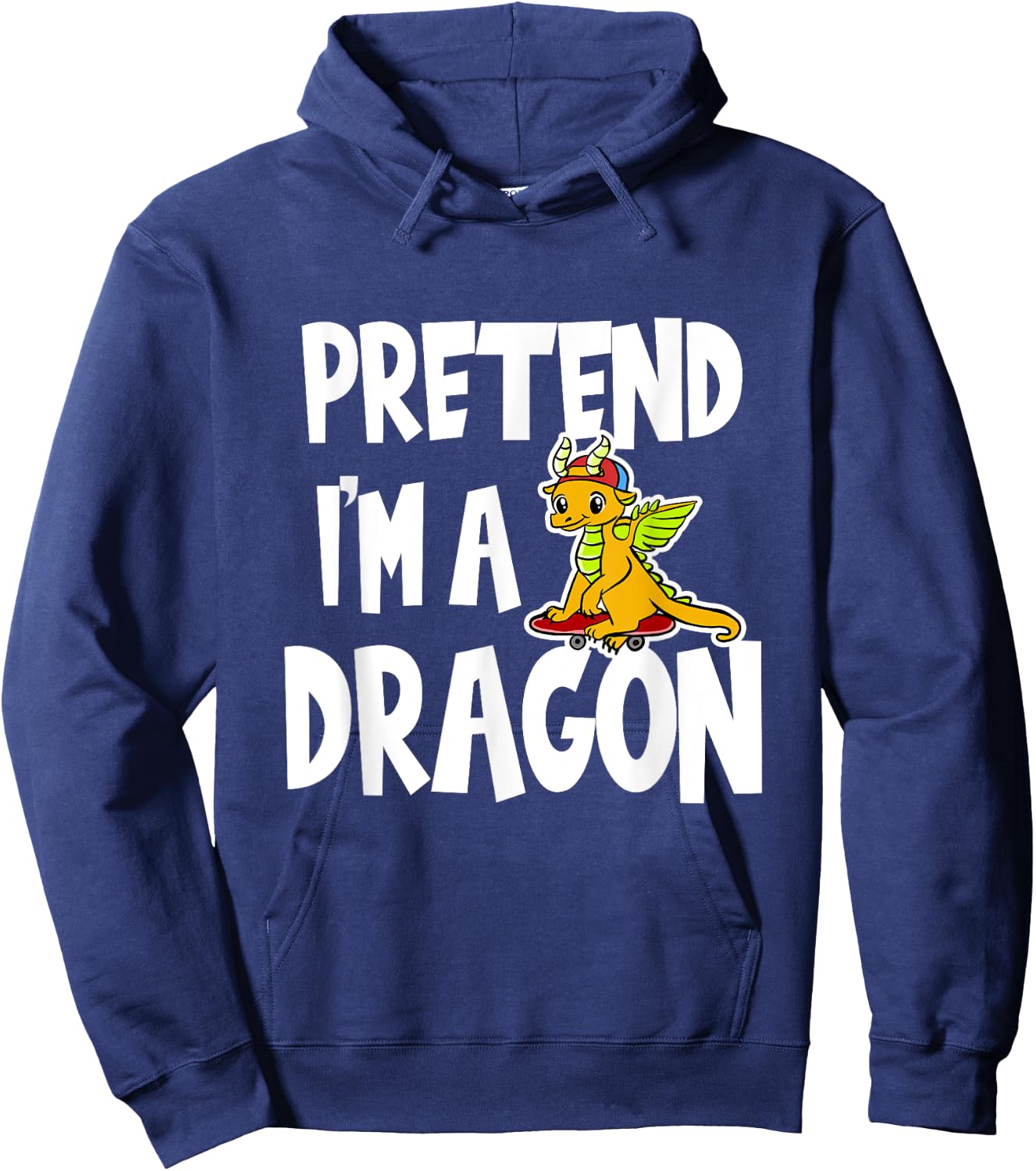 Pretend I'm A Dragon Halloween Costume Funny Gift Hoodie - Hoodie | Navy