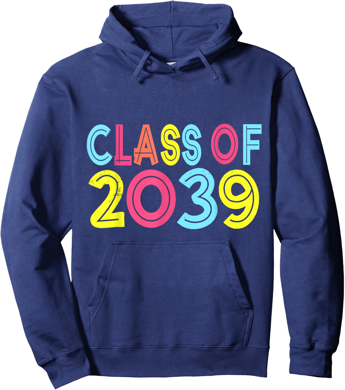 Class of 2039 Grow With Me First Day of School Graduation Hoodie - Hoodie | Navy