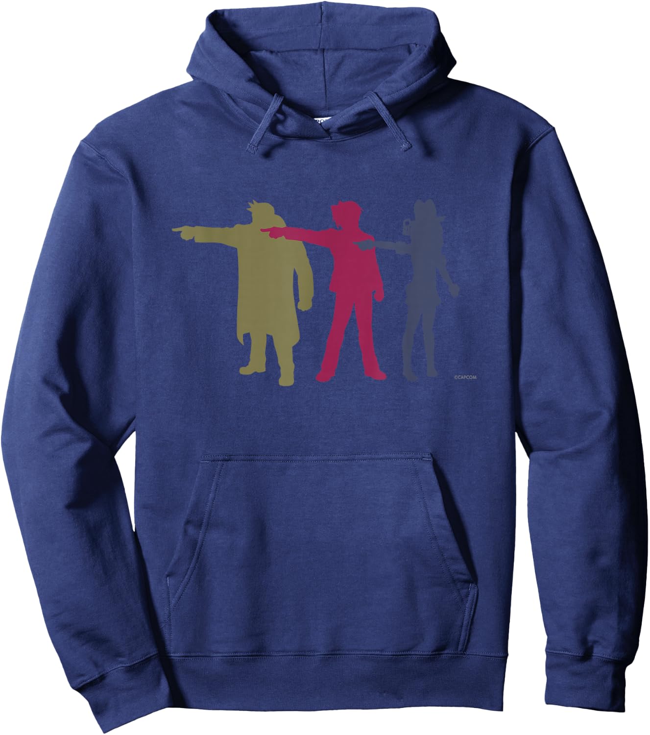 Ace Attorney Investigations Collection Triple Objection (A) , Black, S Hoodie - Hoodie | Navy
