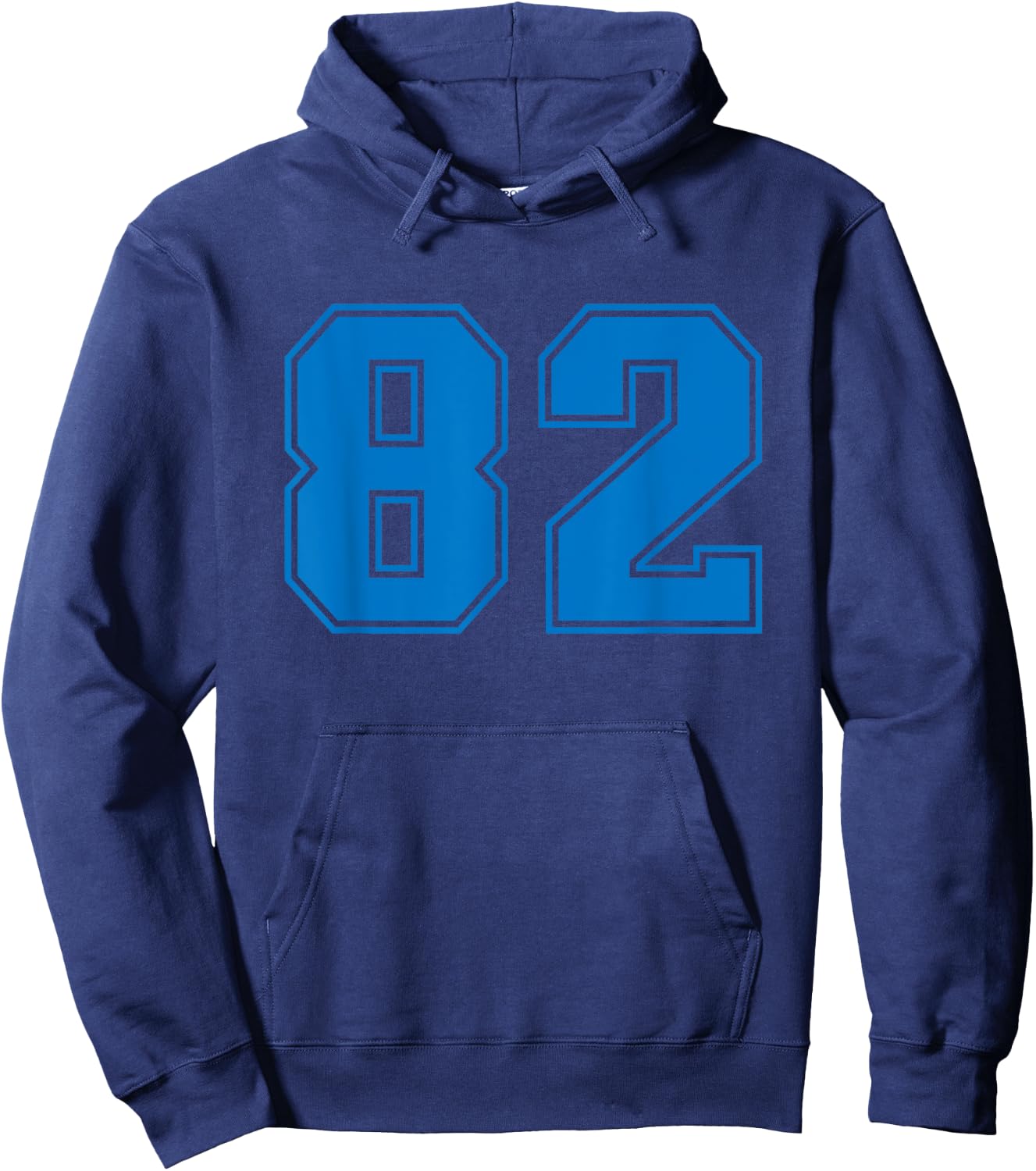 Number #82 Blue Sports Jersey Lucky Number Hoodie - Hoodie | Navy