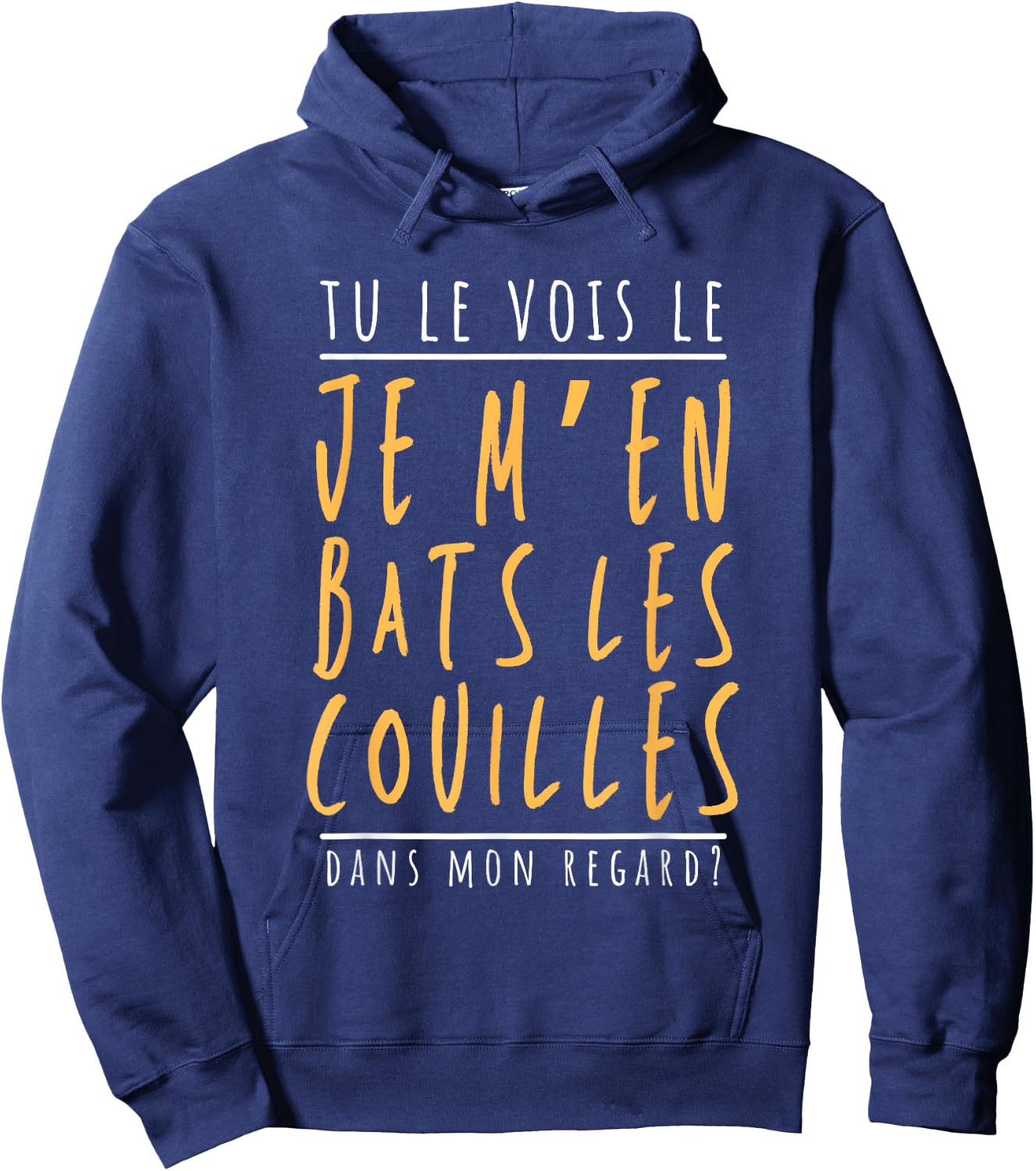 Homme Beauf Je m'en batats les… Vulgaire Humour , Black, S Hoodie - Hoodie | Navy
