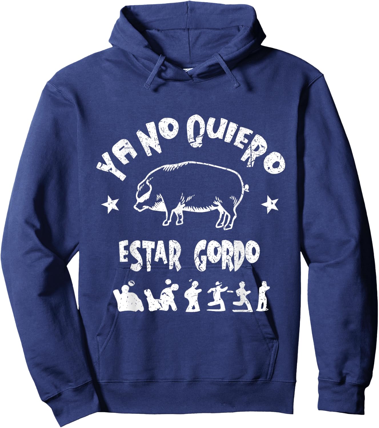 Vintage Ya No Quiero Estar Gordo Hoodie - Hoodie | Navy