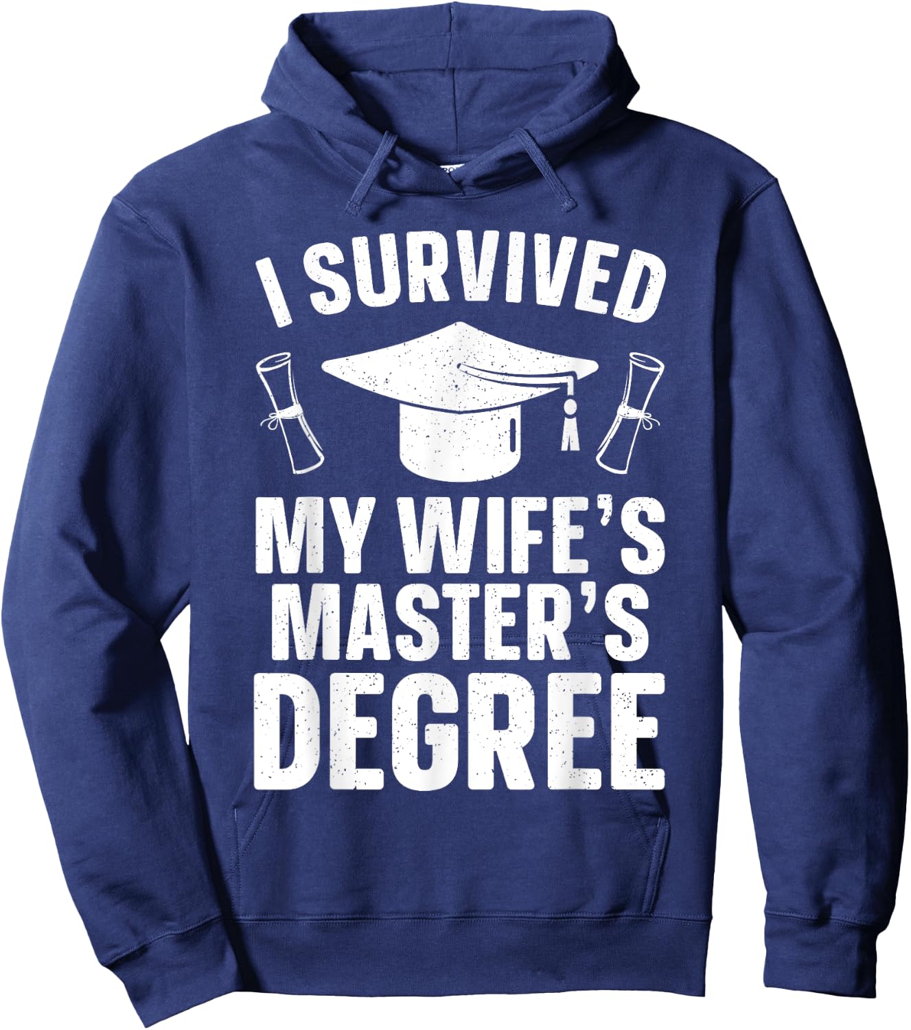 Masters Degree Graduation Art Husband Masters Degree Hoodie - Hoodie | Navy