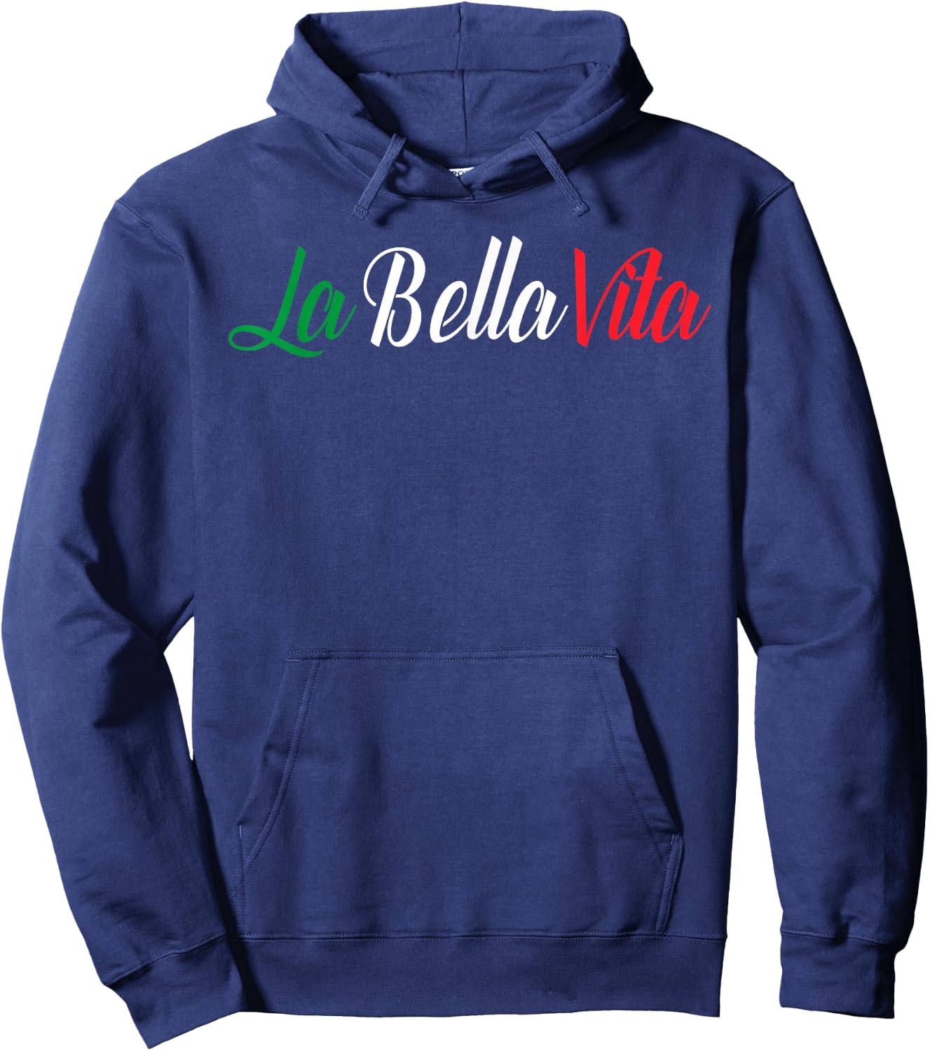 La Bella Vita Italian The Good Life, black Hoodie - Hoodie | Navy