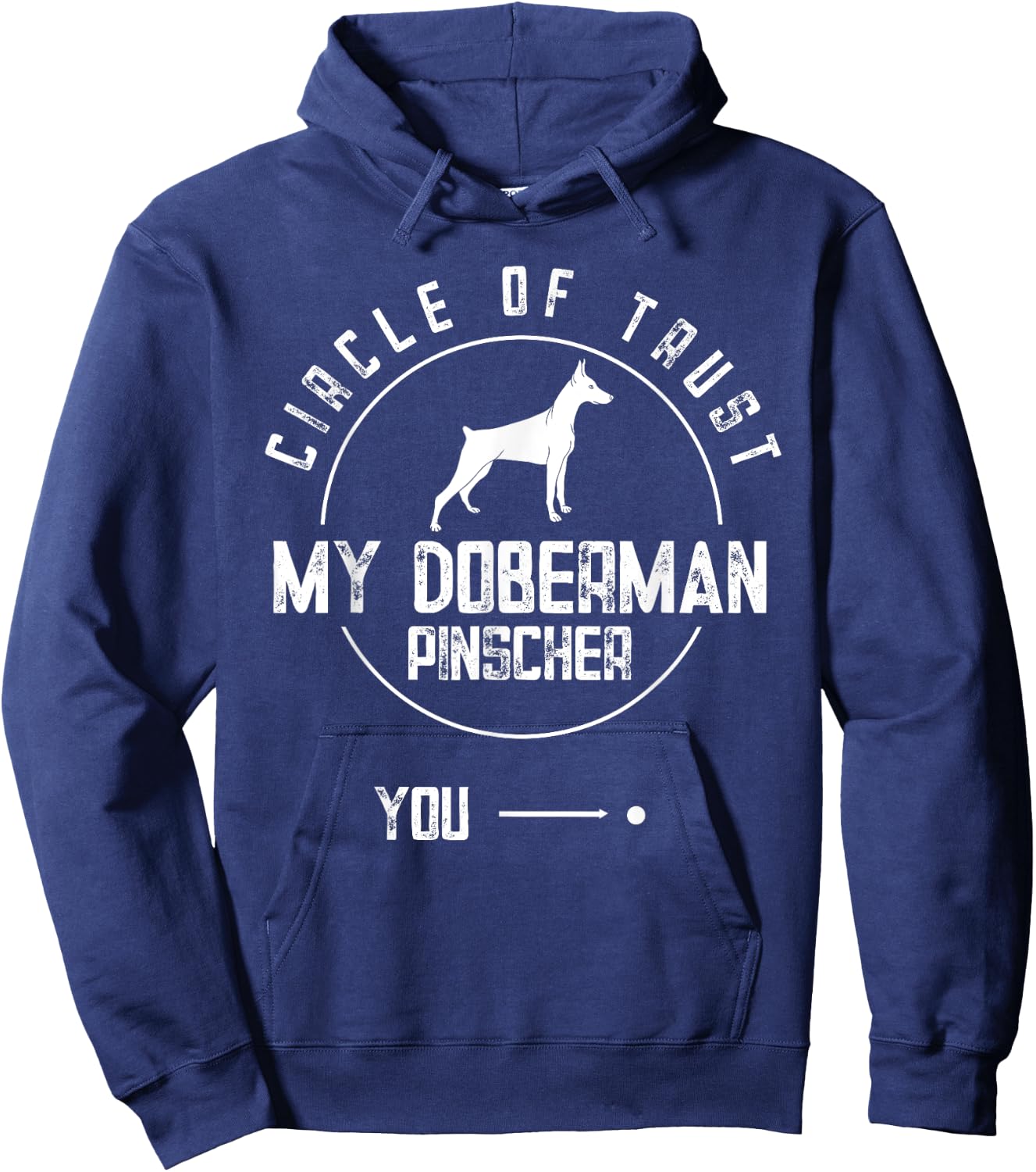 Doberman Pinscher Dog Circle Of Trust Dobie Hoodie - Hoodie | Navy