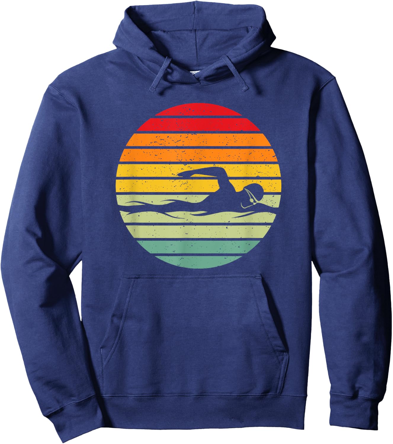 Swimming & Water Sport Vintage for Swimmers & Swim Coaches Hoodie - Hoodie | Navy