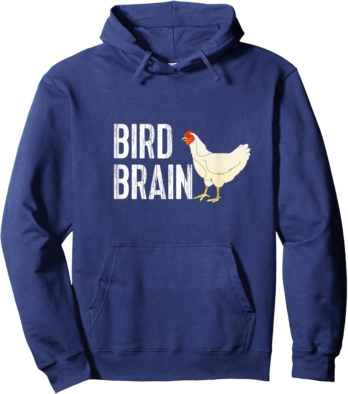 Funny Chicken Shirt - Bird Brain Hoodie - Hoodie | Navy